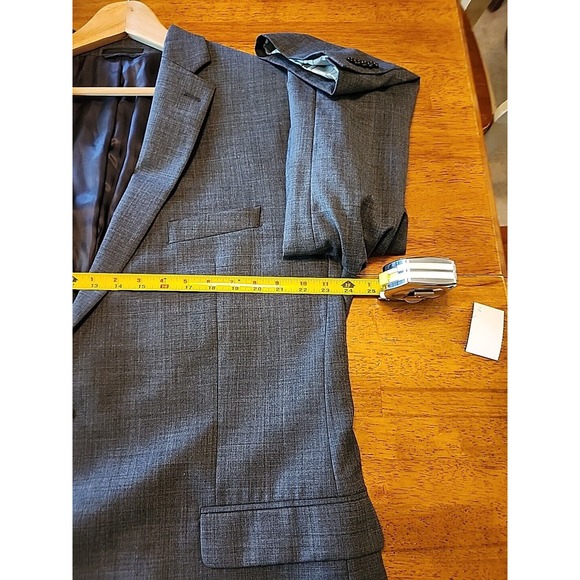 Lauren Ralph Lauren 46L Sports Coat Blazer Gray Jacket 2 Button Wool - Picture 7 of 10